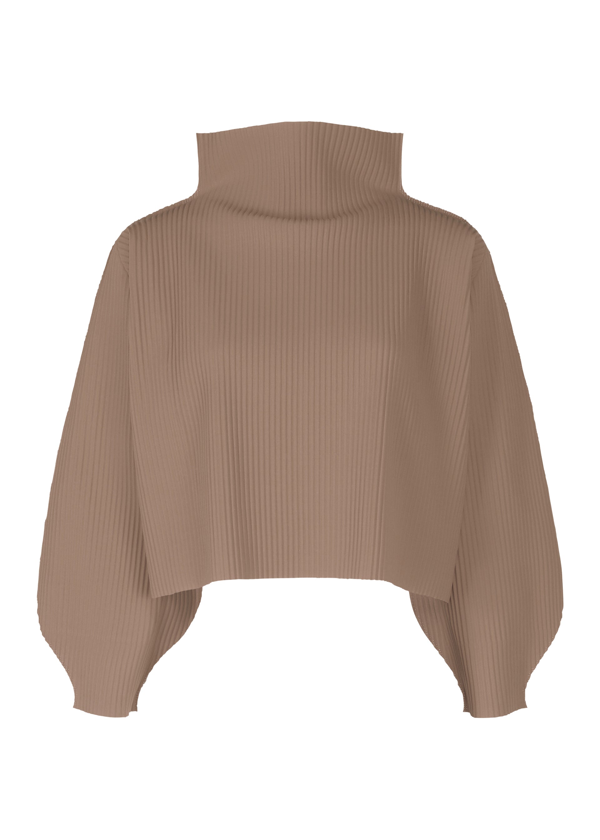 ROUND PLEATS、ウィメンズ_トップス_トップ、ブラウン