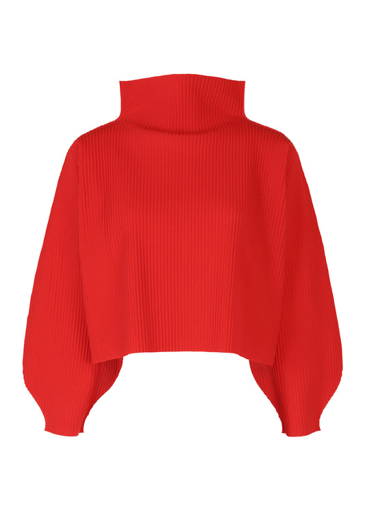 ROUND PLEATS、ウィメンズ_トップス_トップ、レッド