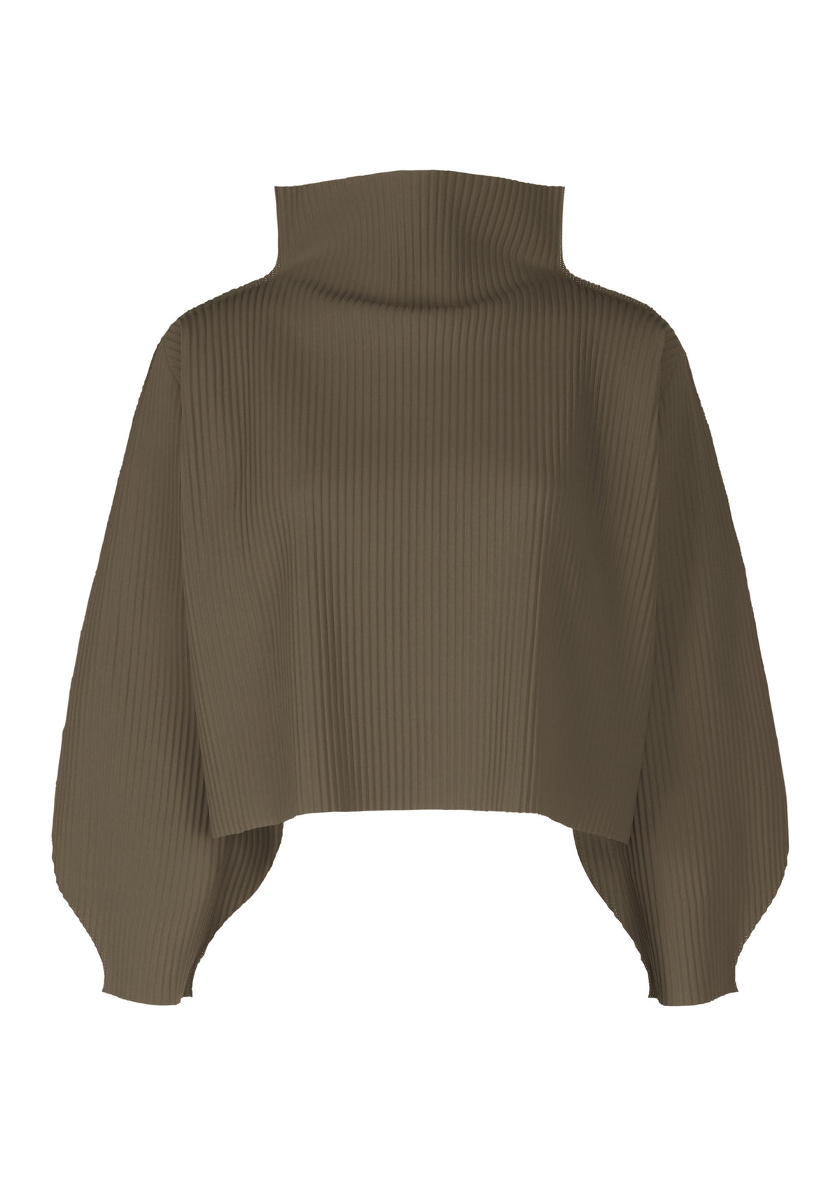 ROUND PLEATS、ウィメンズ_トップス_トップ、ブラウン