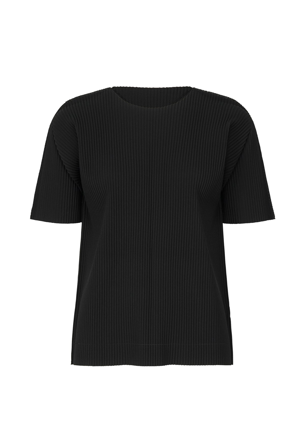 FINE KNIT PLEATS BLACK、ウィメンズ_トップス_トップ、ブラック