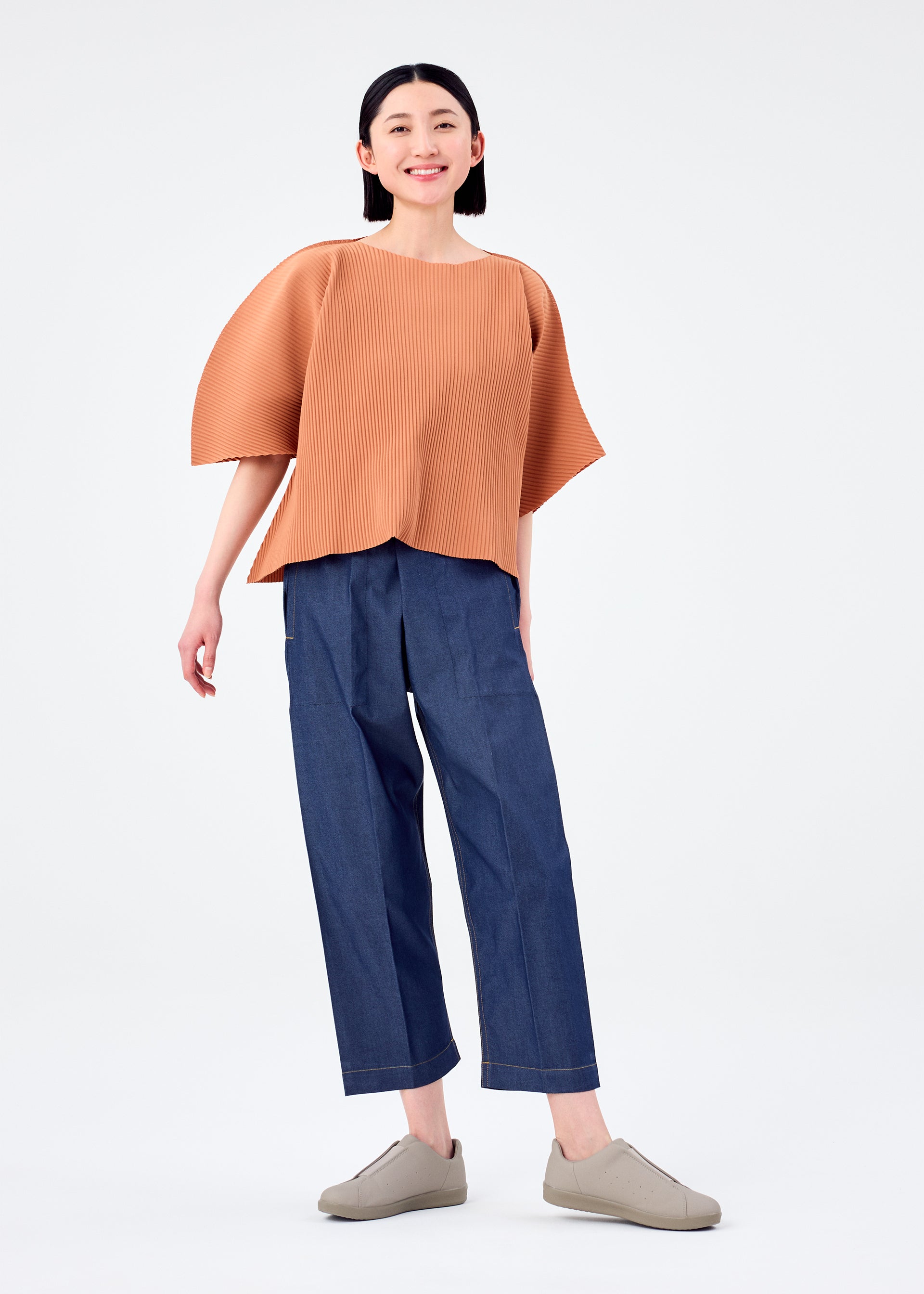 ISSEY MIYAKE 半袖リブニット 紫色 サイズ1 CURVE PLEATS – isseymiyake.com