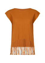 FRINGE PLEATS、ウィメンズ_トップス_トップ、オレンジ