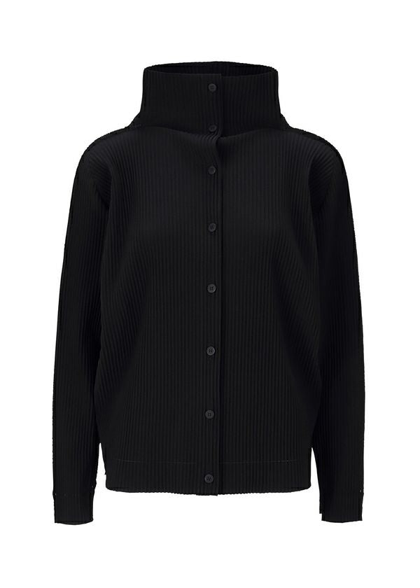 FINE KNIT PLEATS BLACK、ウィメンズ_トップス_カーディガン、ブラック