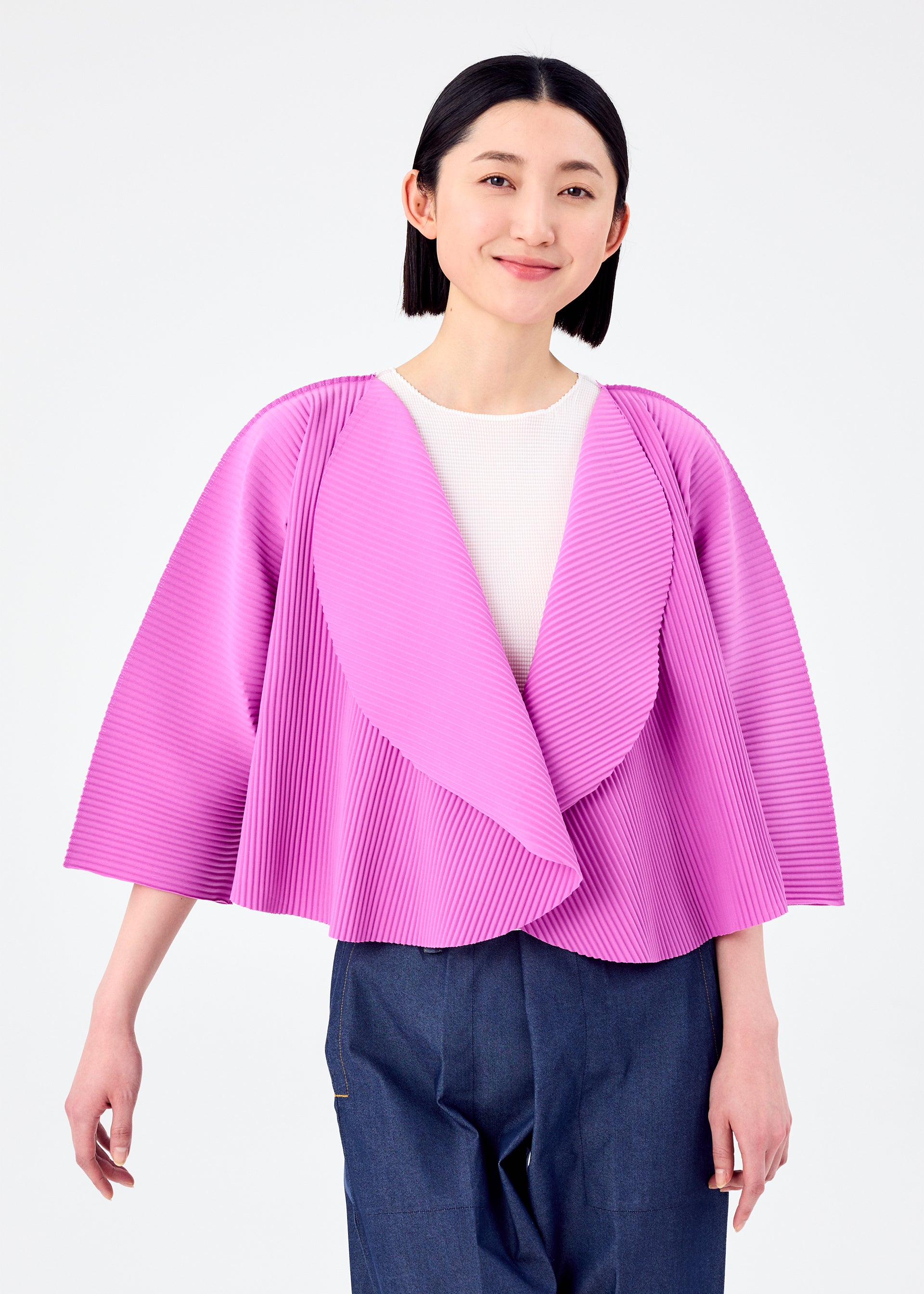 CIRCLE PLEATS、ウィメンズ_トップス_カーディガン、着用画像1