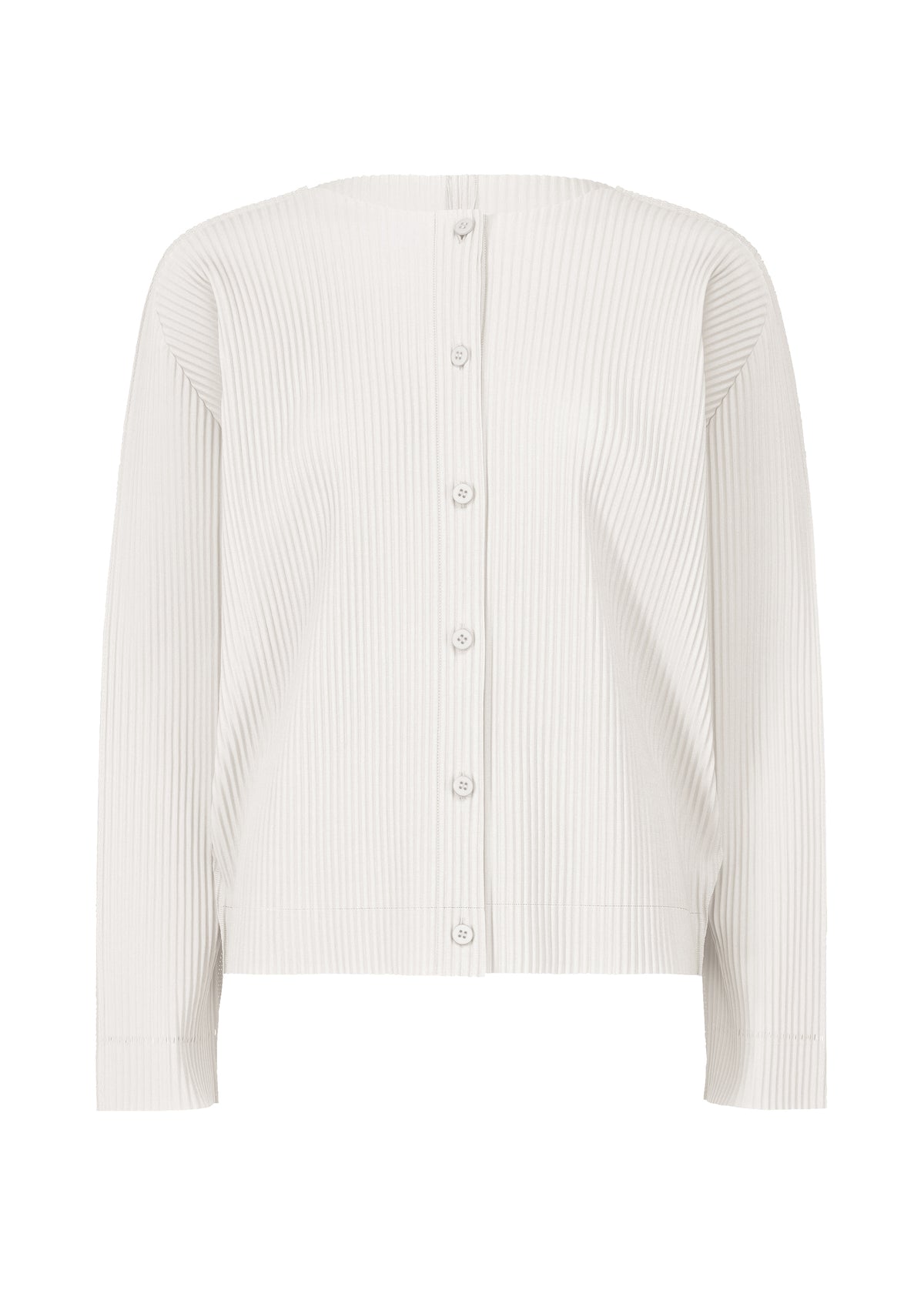 FINE KNIT PLEATS COLOR 1、ウィメンズ_トップス_カーディガン、ホワイト