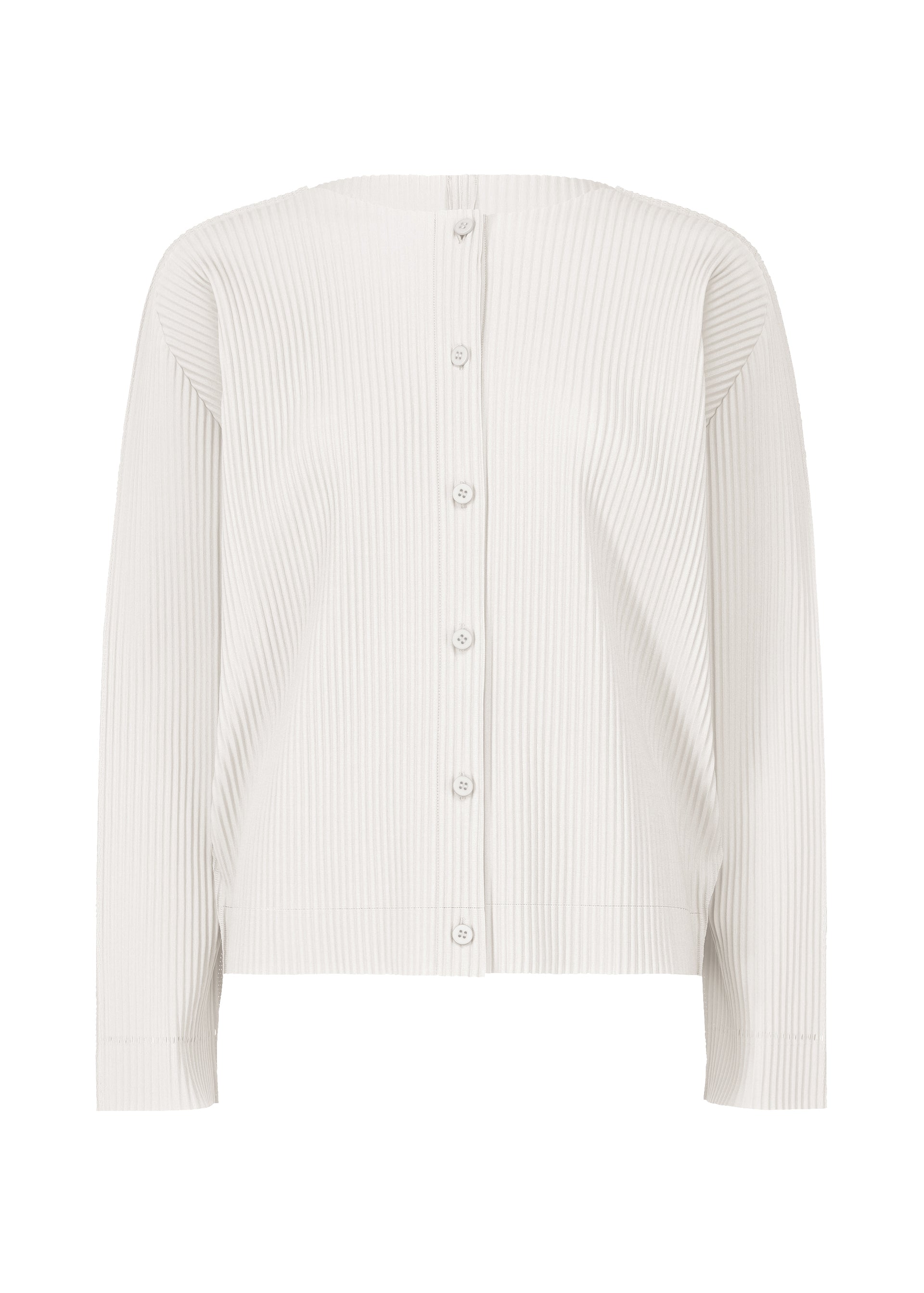 FINE KNIT PLEATS COLOR 1、ウィメンズ_トップス_カーディガン、ホワイト