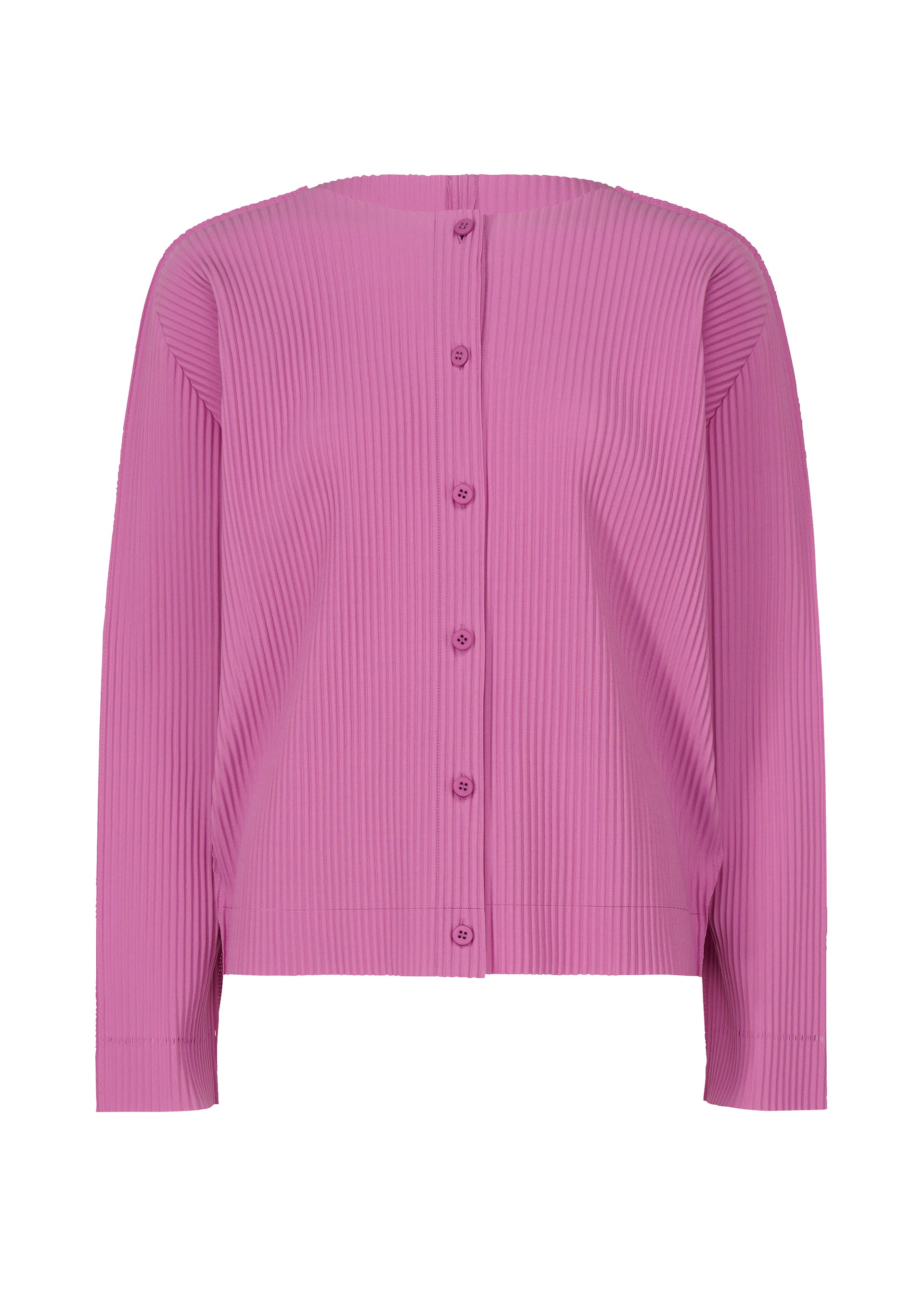 FINE KNIT PLEATS COLOR 1、ウィメンズ_トップス_カーディガン、ピンク