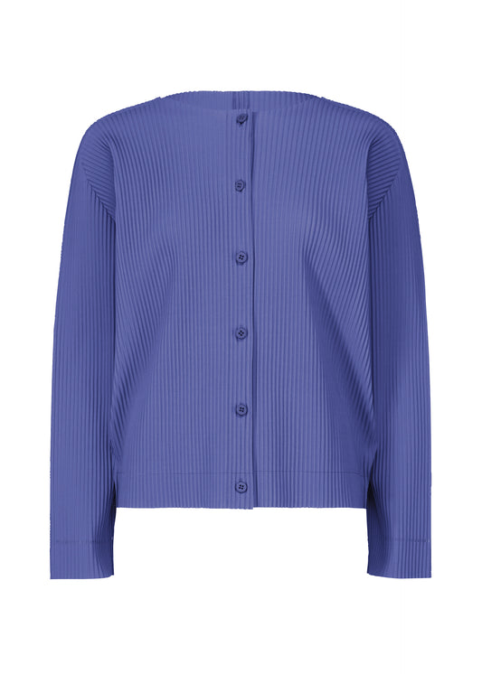 FINE KNIT PLEATS COLOR 1、ウィメンズ_トップス_カーディガン、ブルー