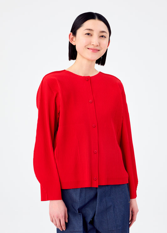 ROUND PLEATS、ウィメンズ_トップス_カーディガン、着用画像1