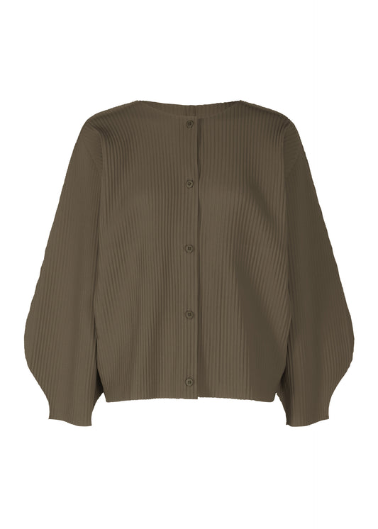 ROUND PLEATS、ウィメンズ_トップス_カーディガン、ブラウン