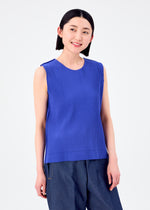 FINE KNIT PLEATS COLOR 1、ウィメンズ_トップス_トップ、着用画像1