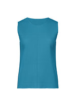 FINE KNIT PLEATS COLOR 1、ウィメンズ_トップス_トップ、ブルー