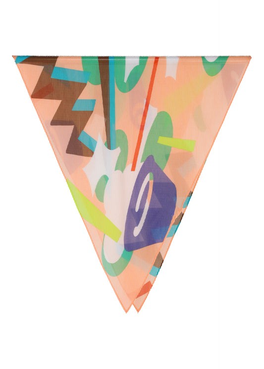 SURPRISE BOX PLEATS STOLE、アクセサリー&その他_ストール、オレンジ