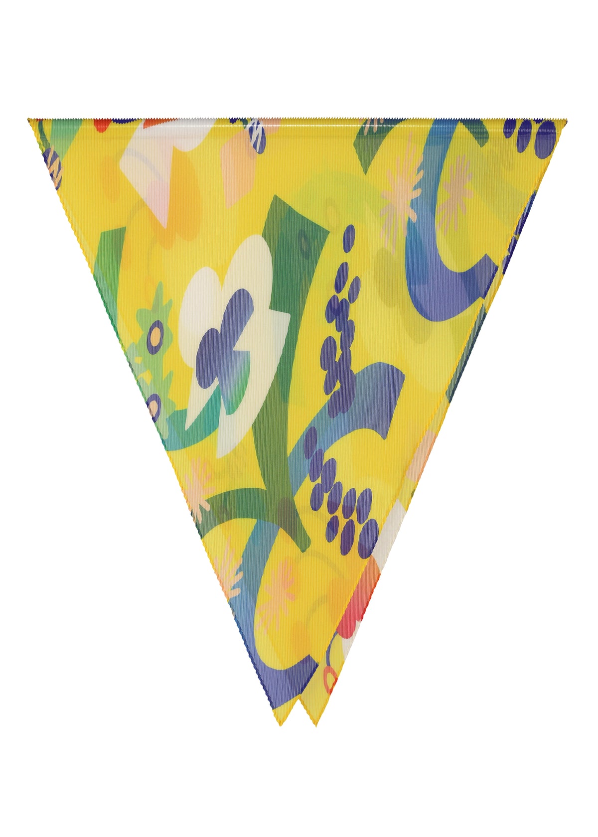 FLOWER DOME PLEATS STOLE、アクセサリー&その他_ストール、イエロー