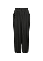 COLOR PLEATS BOTTOM、ウィメンズ_パンツ、ブラック