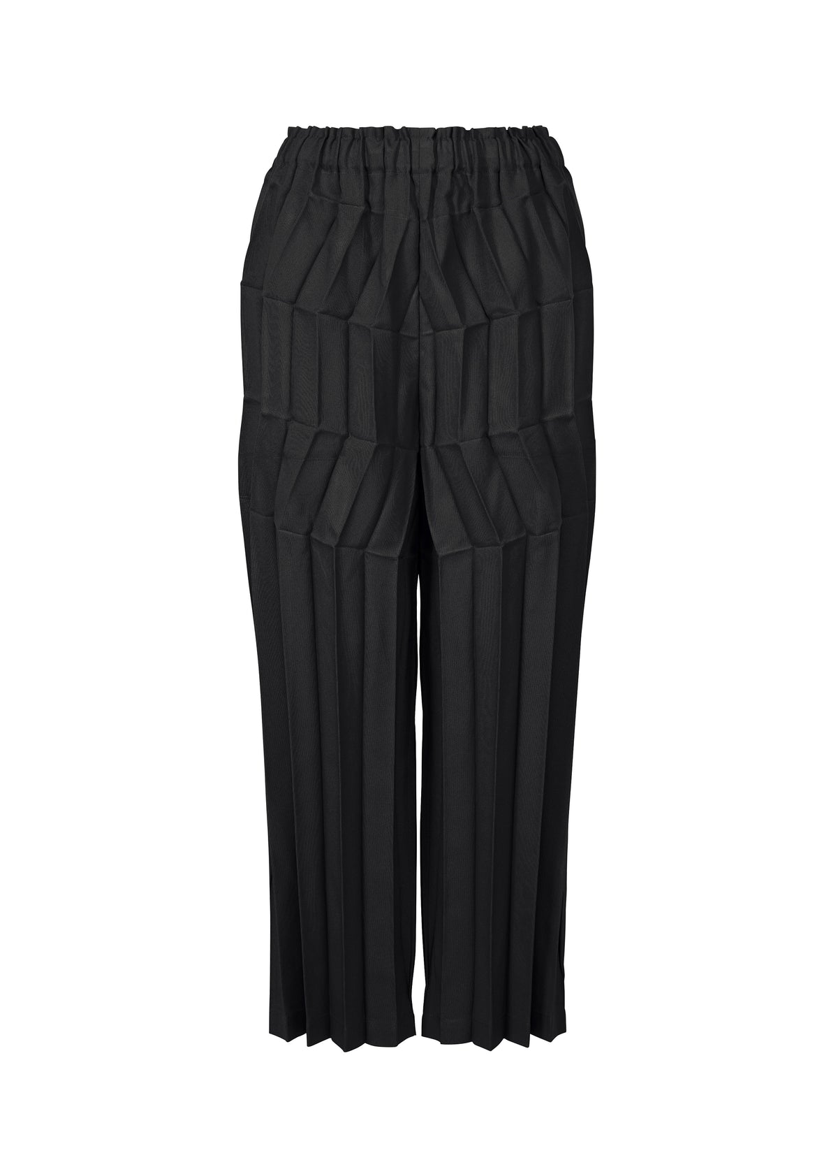 ZIG ZAG PLEATS、ウィメンズ_パンツ、ブラック