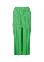 ZIG ZAG PLEATS、ウィメンズ_パンツ、グリーン