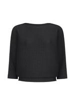 DOLMAN STRETCH PLEATS、ウィメンズ_トップス_トップ、ブラック