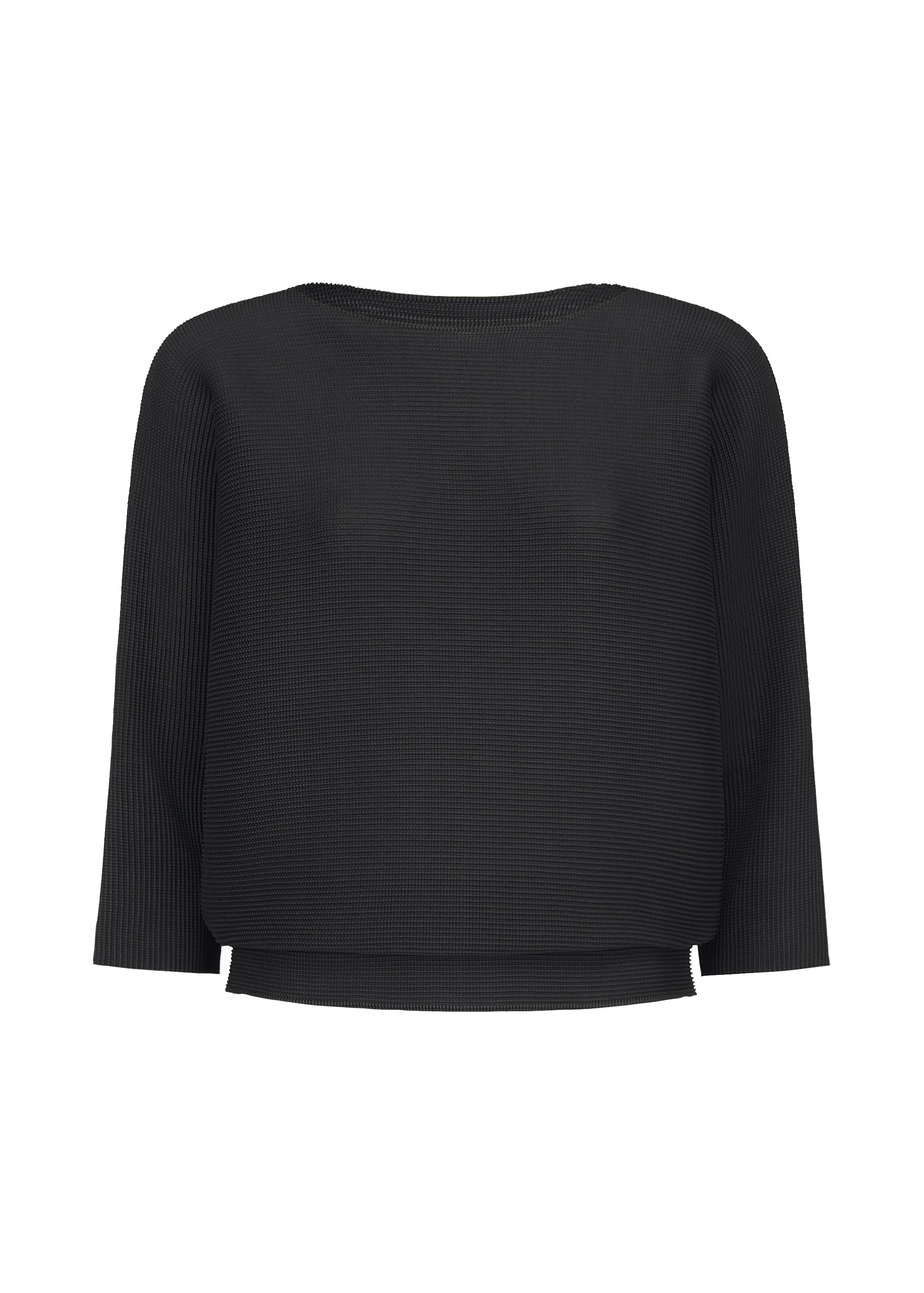 DOLMAN STRETCH PLEATS、ウィメンズ_トップス_トップ、ブラック