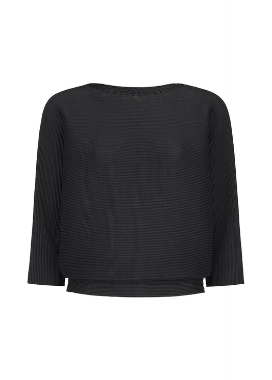 DOLMAN STRETCH PLEATS、ウィメンズ_トップス_トップ、ブラック