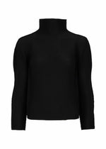 STRETCH PLEATS、ウィメンズ_トップス_トップ、ブラック