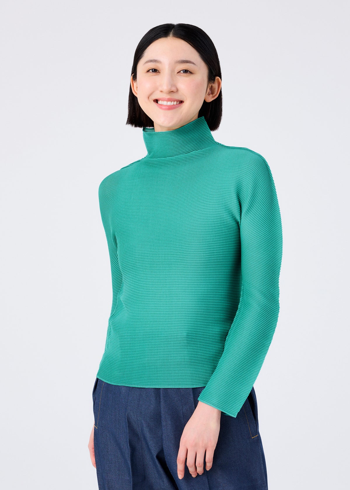 STRETCH PLEATS 2、ウィメンズ_トップス_トップ、着用画像1