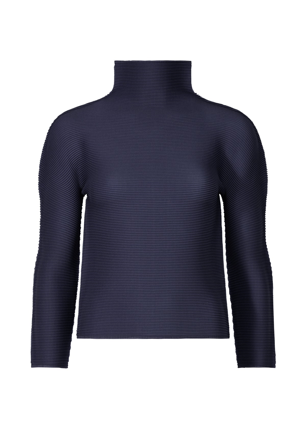 STRETCH PLEATS 2、ウィメンズ_トップス_トップ、ネイビー