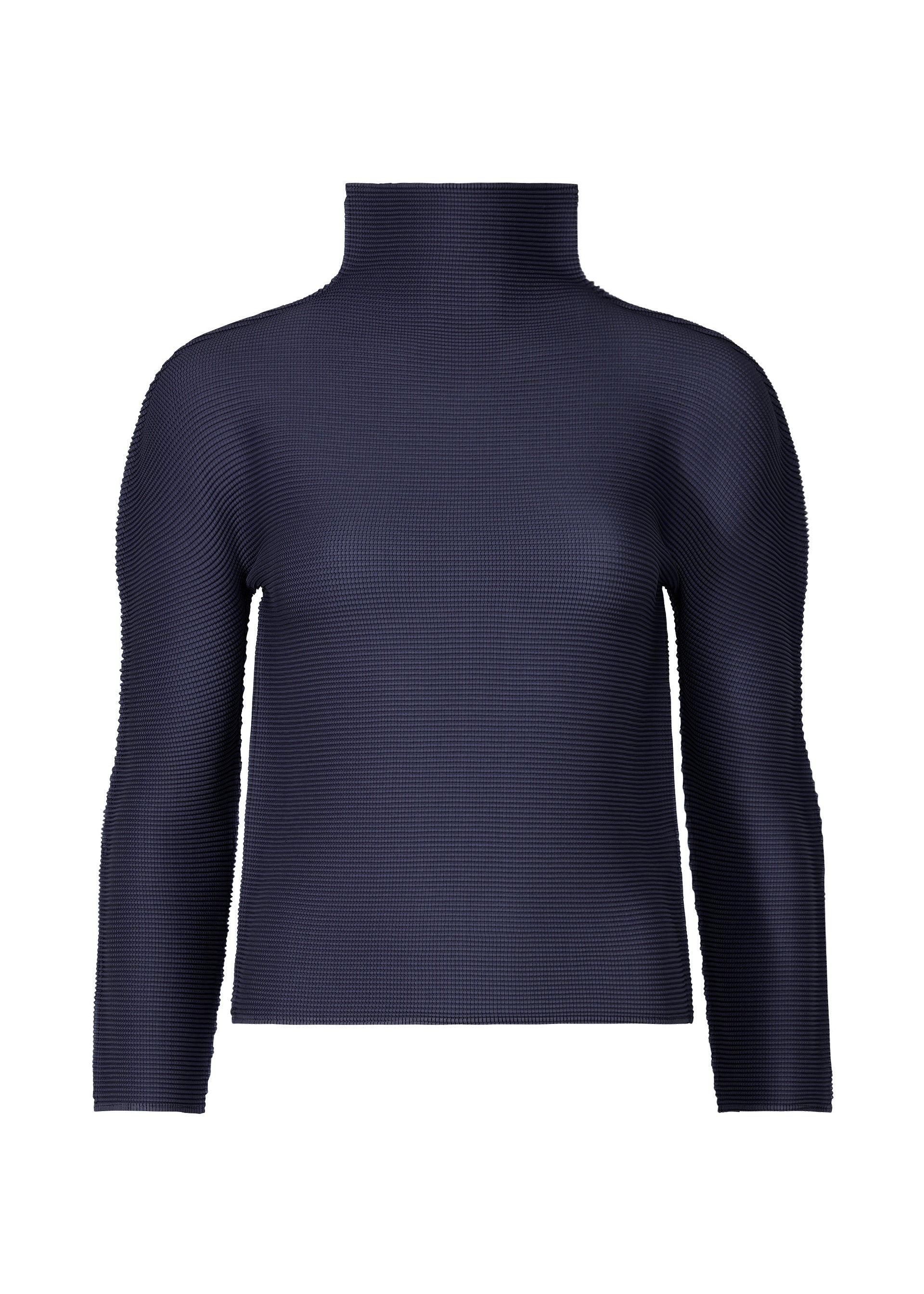 STRETCH PLEATS 2、ウィメンズ_トップス_トップ、ネイビー