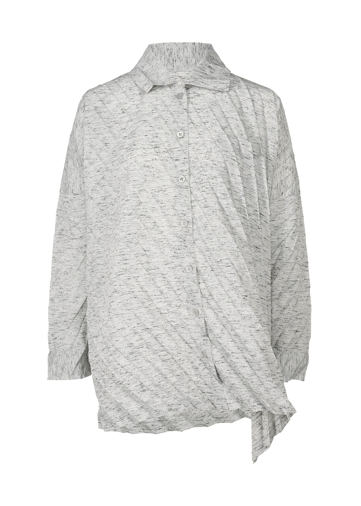 REmeTEX NEP PLEATS SHIRT、ウィメンズ_トップス_トップ、ホワイト