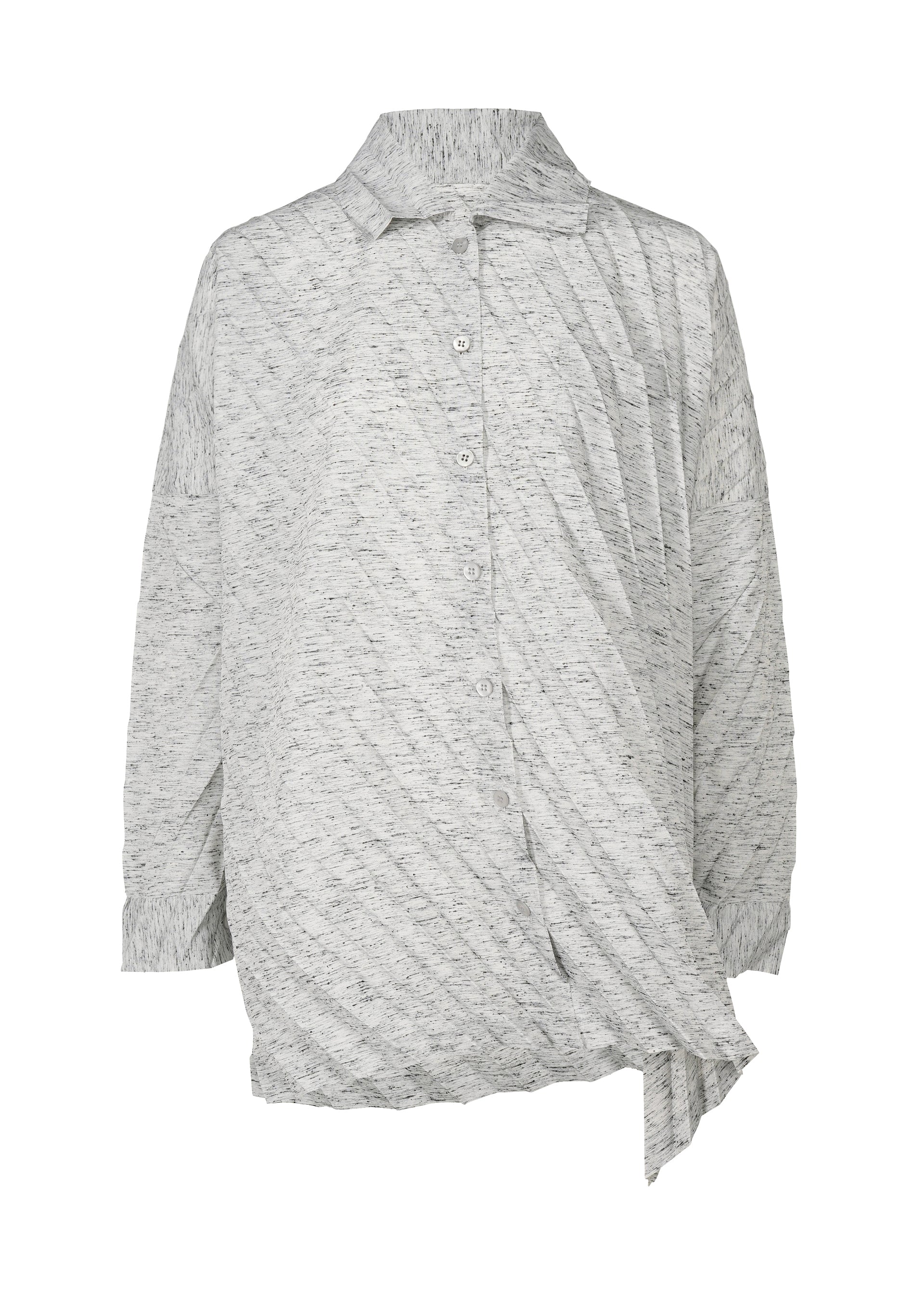 REmeTEX NEP PLEATS SHIRT、ウィメンズ_トップス_トップ、ホワイト