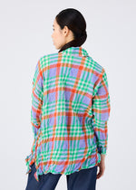 CHECK WHIPPED PLEATS SHIRT、ウィメンズ_トップス_トップ、着用画像2