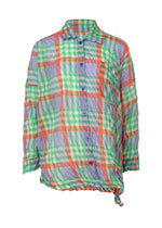CHECK WHIPPED PLEATS SHIRT