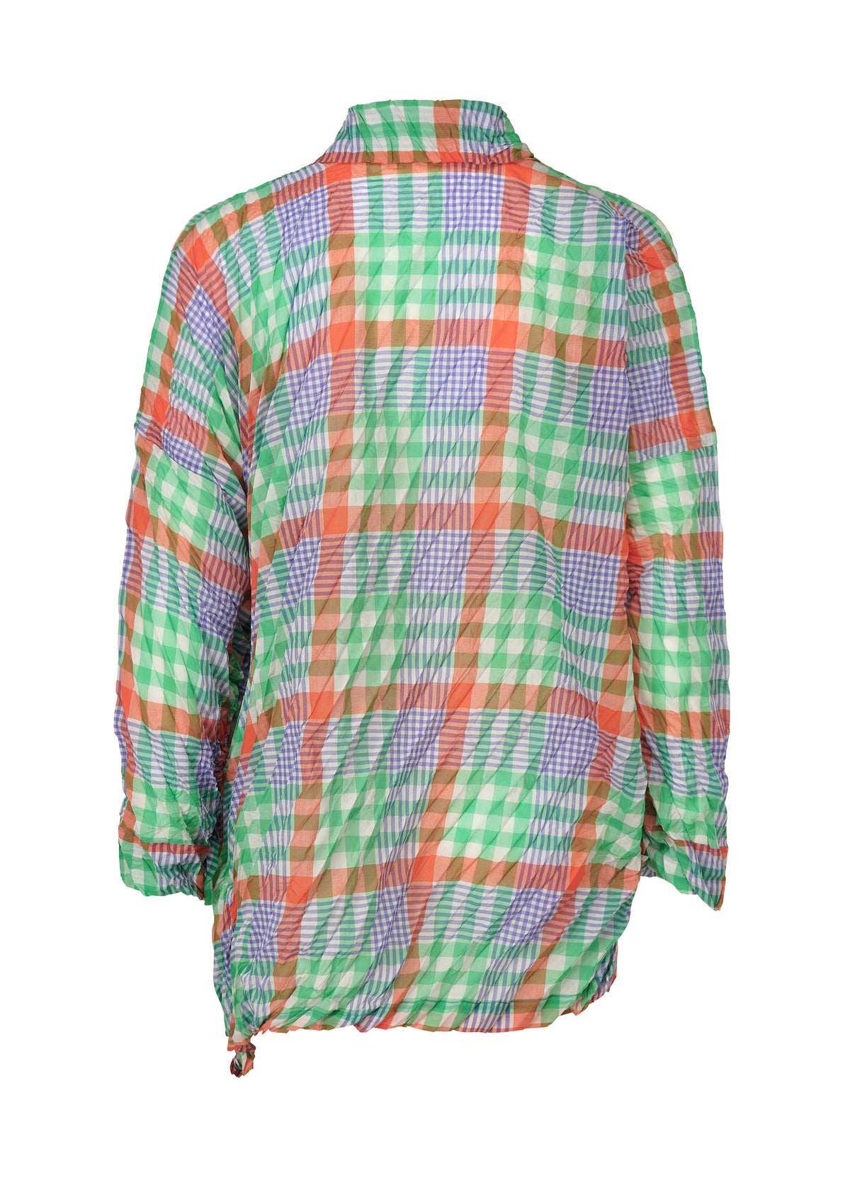 CHECK WHIPPED PLEATS SHIRT、ウィメンズ_トップス_トップ、ディテール画像1