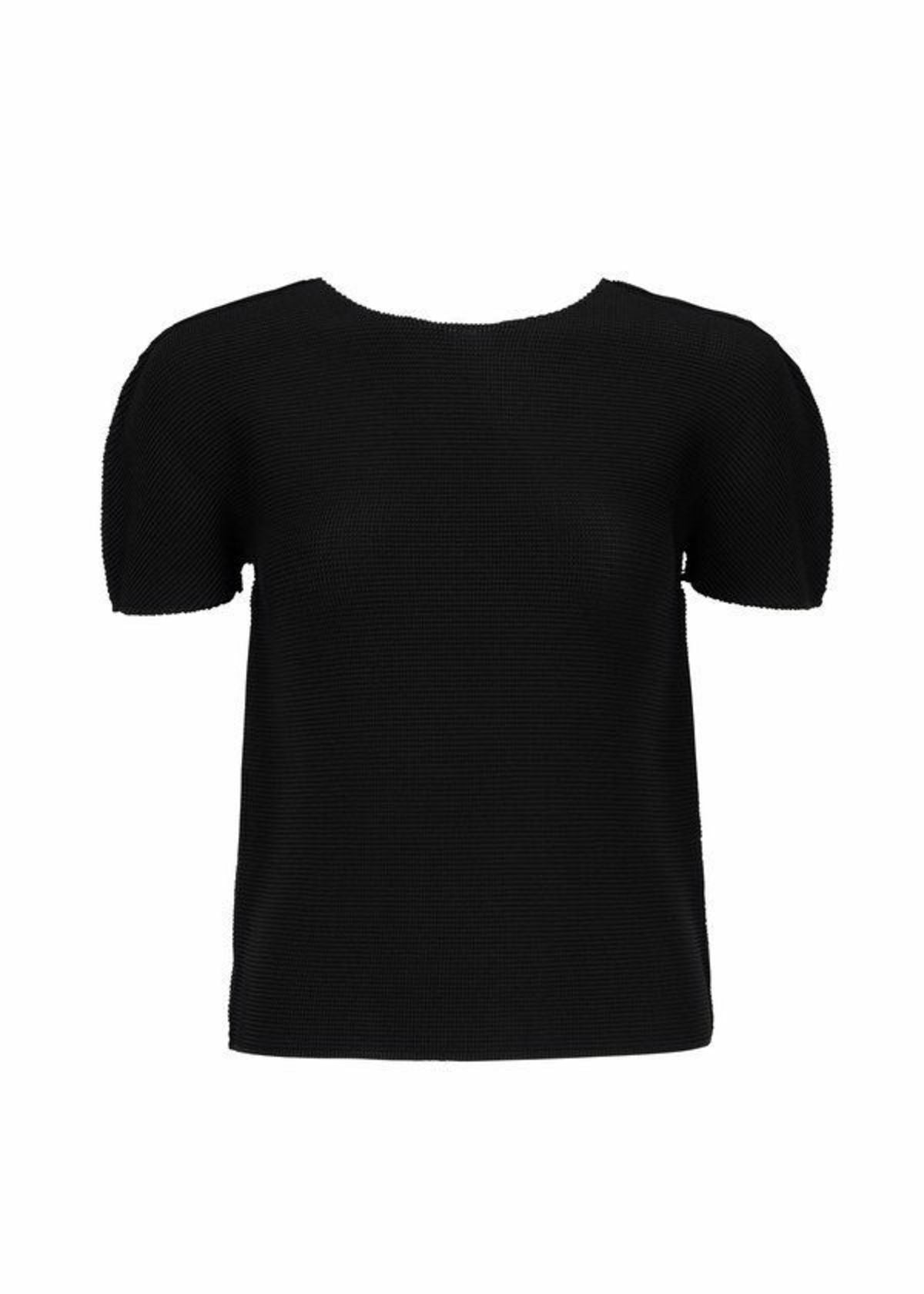 STRETCH PLEATS、ウィメンズ_トップス_トップ、ブラック