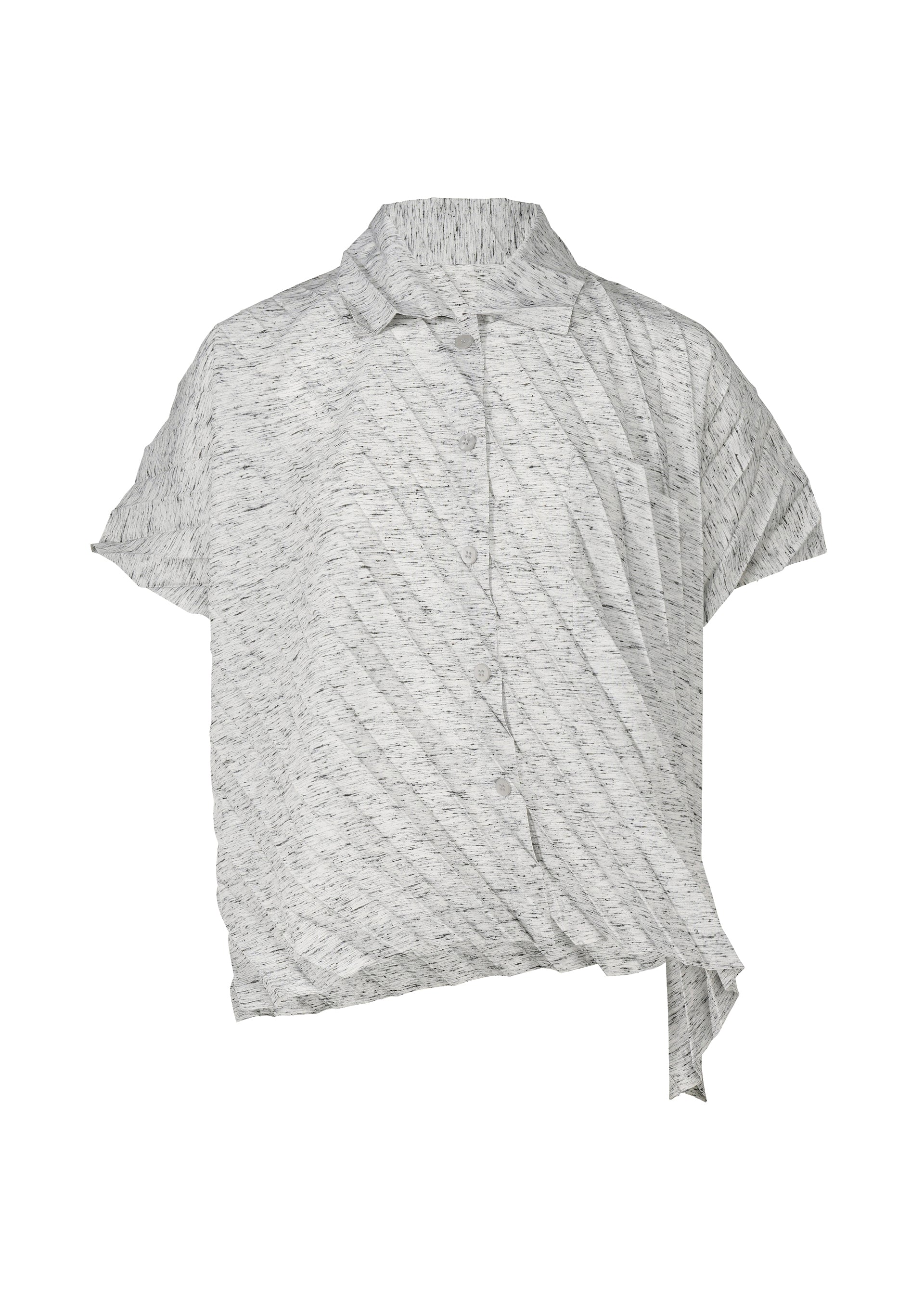 REmeTEX NEP PLEATS SHIRT、ウィメンズ_トップス_トップ、ホワイト