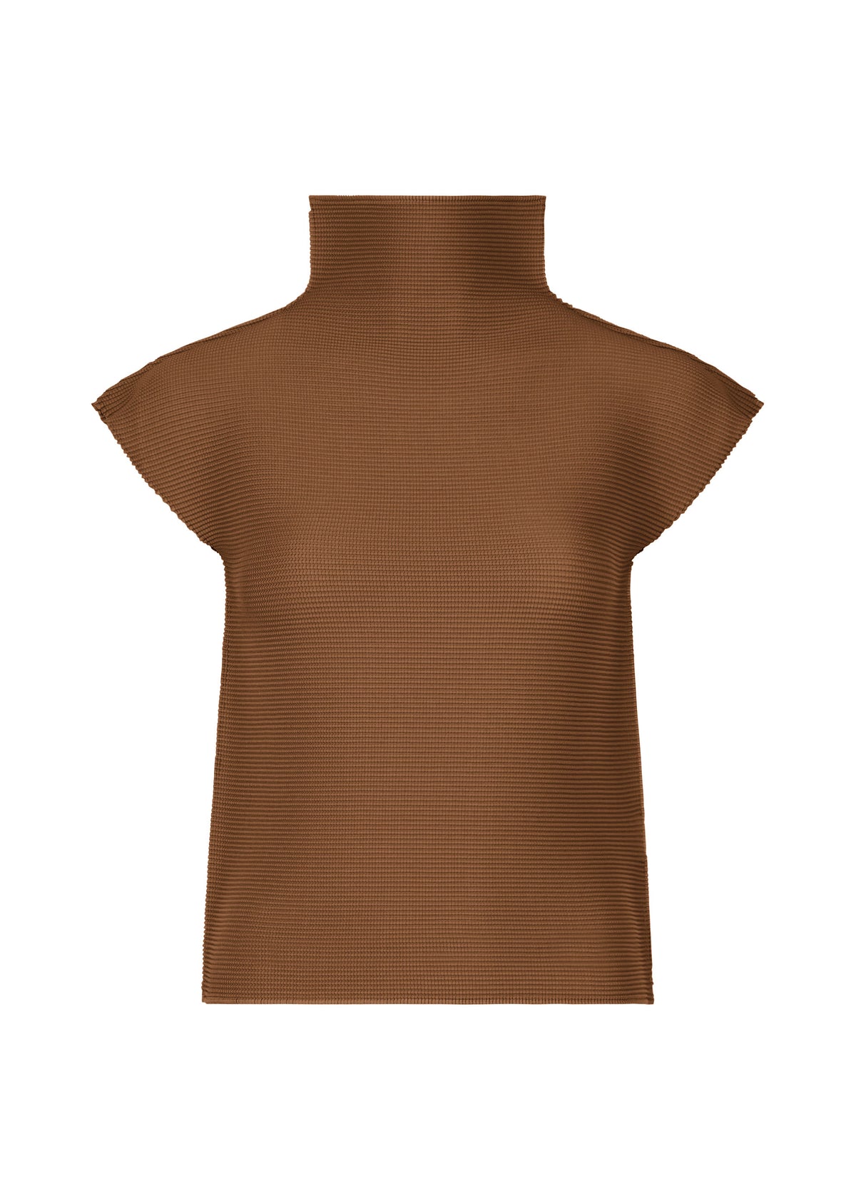 STRETCH PLEATS 4、ウィメンズ_トップス_トップ、ブラウン