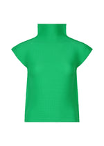 STRETCH PLEATS 4、ウィメンズ_トップス_トップ、グリーン