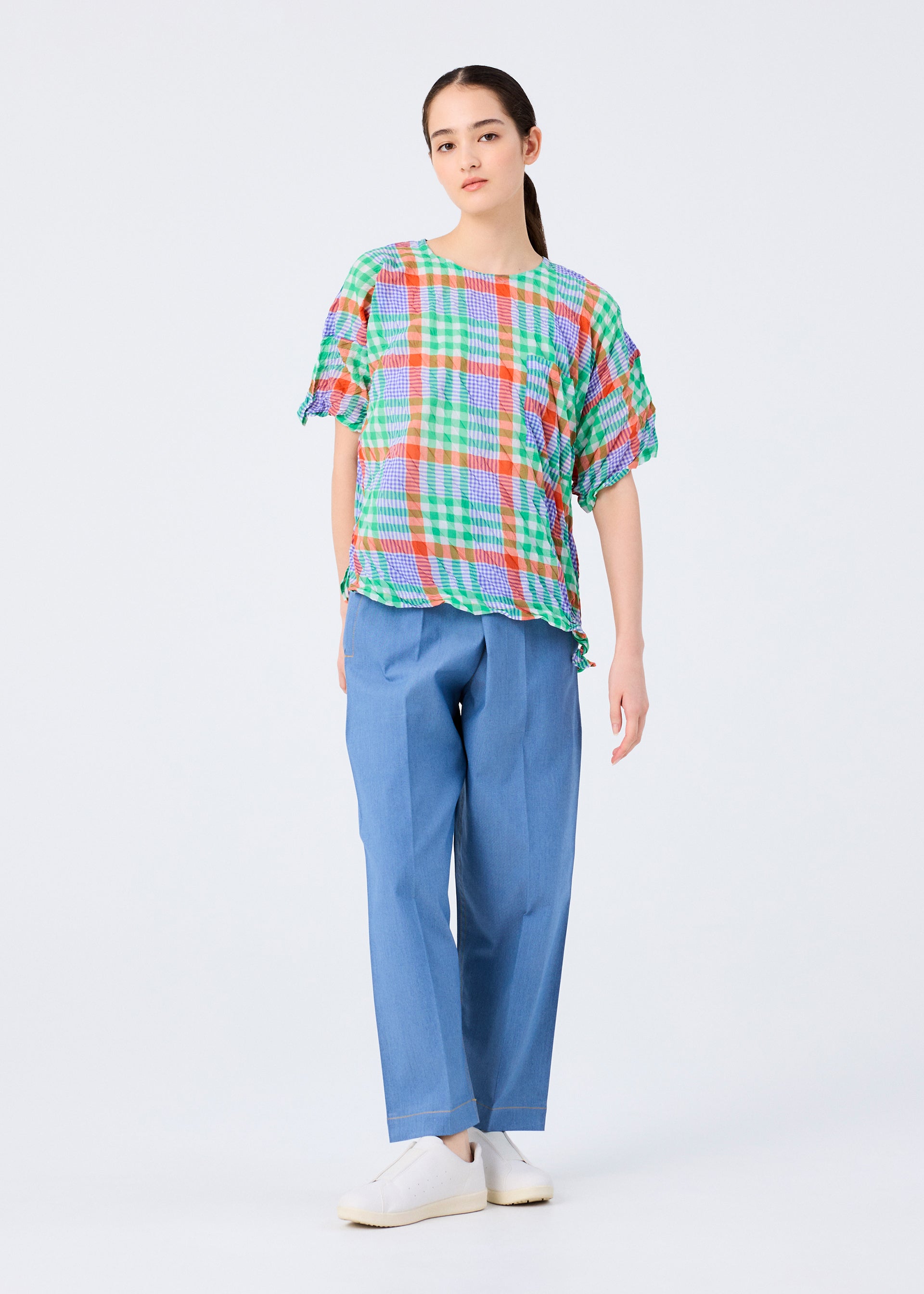 CHECK WHIPPED PLEATS SHIRT – isseymiyake.com