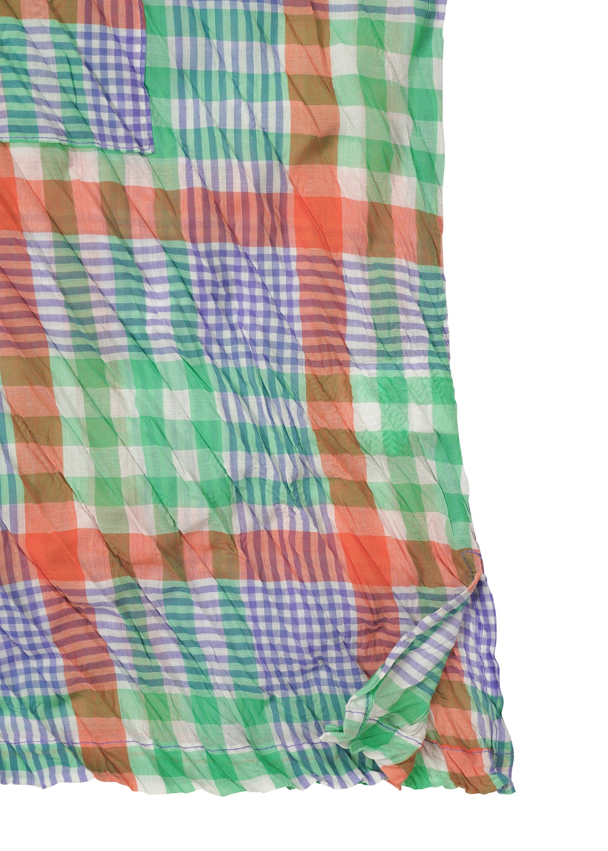 CHECK WHIPPED PLEATS SHIRT、ウィメンズ_トップス_トップ、ディテール画像2