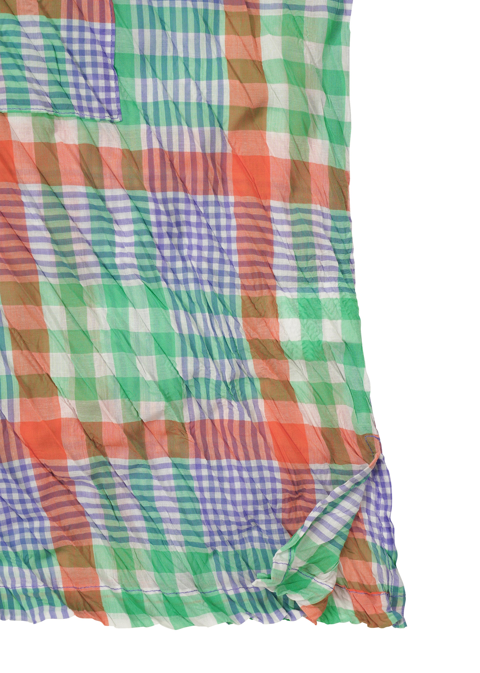 CHECK WHIPPED PLEATS SHIRT、ウィメンズ_トップス_トップ、ディテール画像2