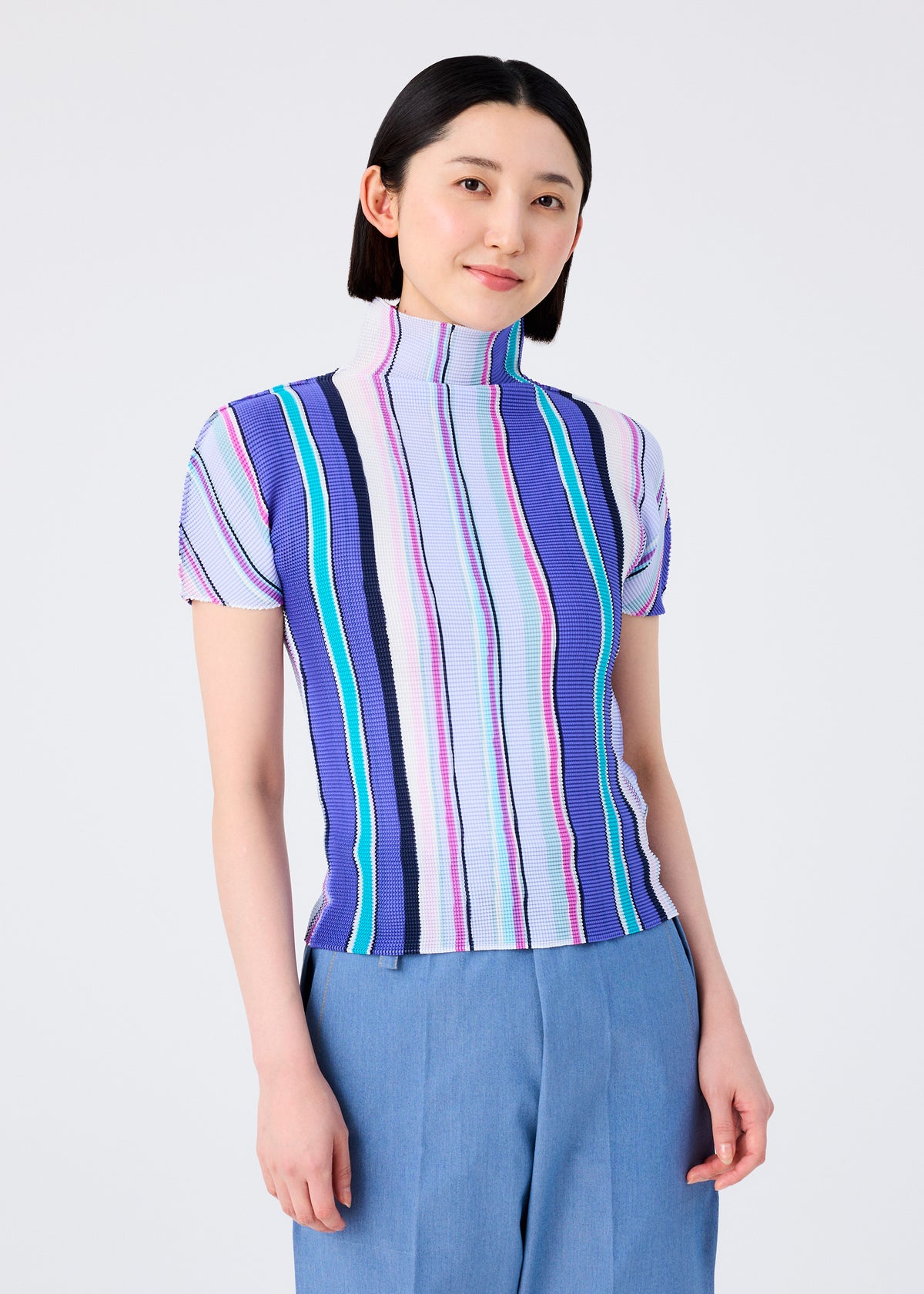 SHIRT STRIPE、ウィメンズ_トップス_トップ、着用画像1