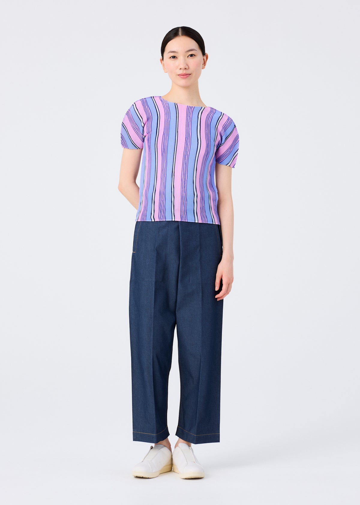 SHIRT STRIPE、ウィメンズ_トップス_トップ、着用画像3