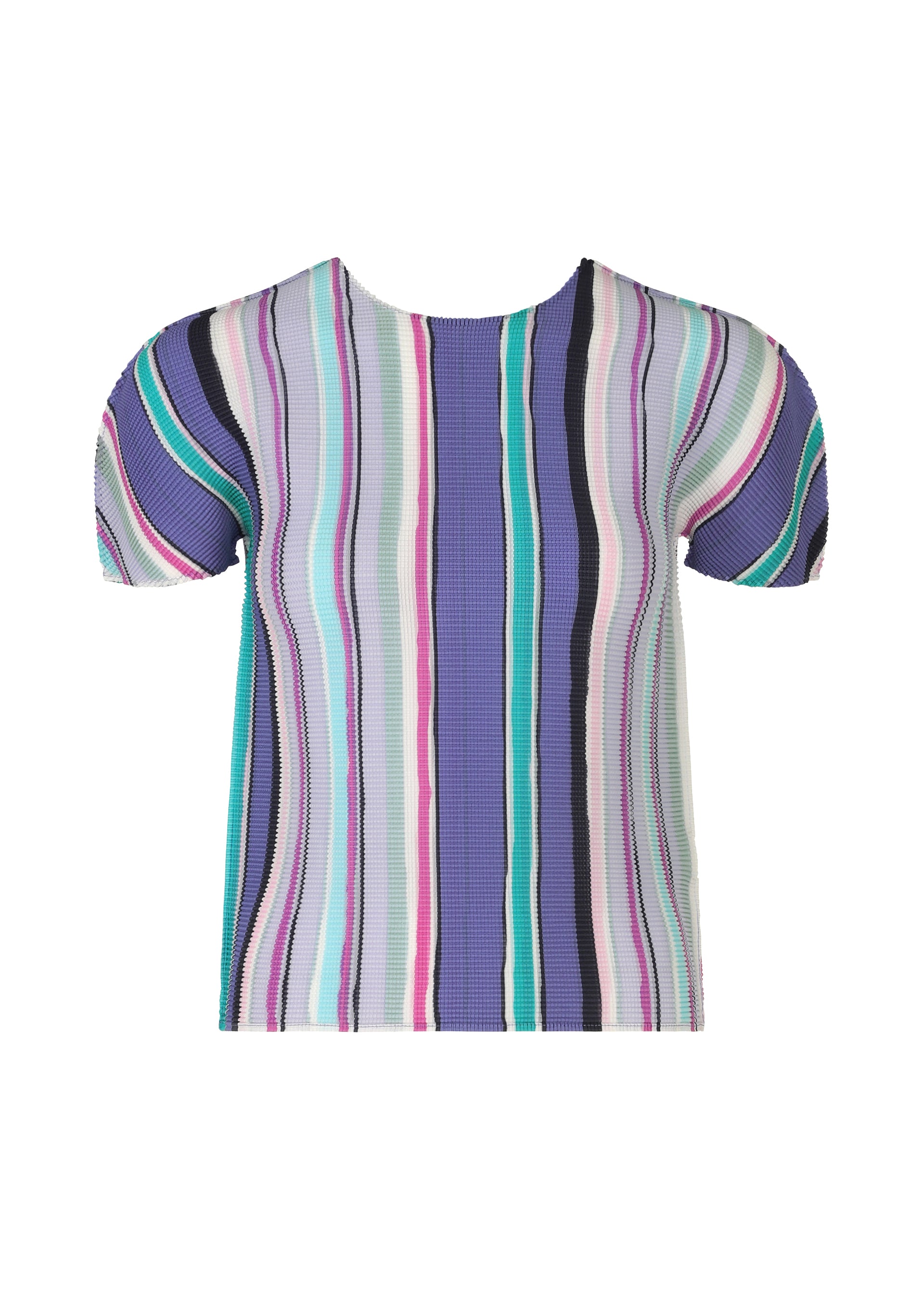 プリーツプリーズ　ミヤケ半袖 茶系ストライプ SHIRT STRIPE – isseymiyake.com