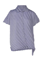 ANGLE PLEATS SHIRT、ウィメンズ_トップス_トップ、ブルー