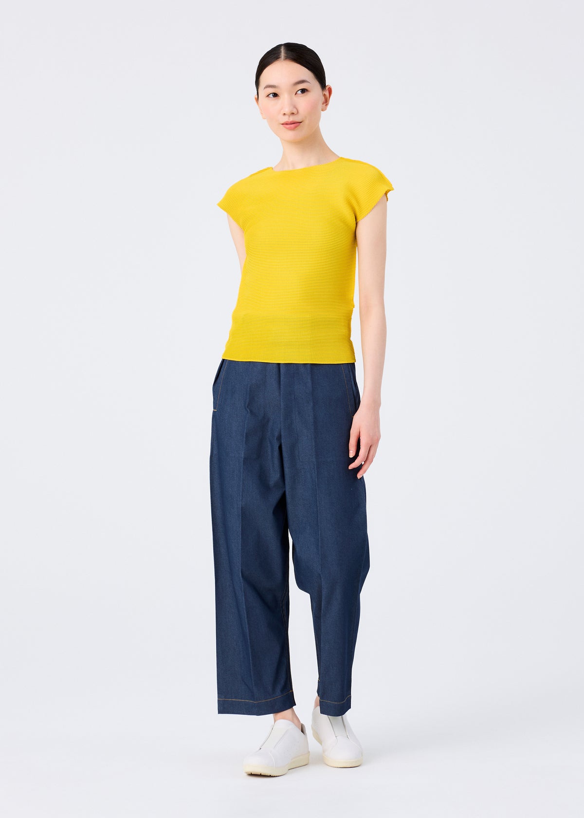 STRETCH PLEATS 6、ウィメンズ_トップス_トップ、着用画像3