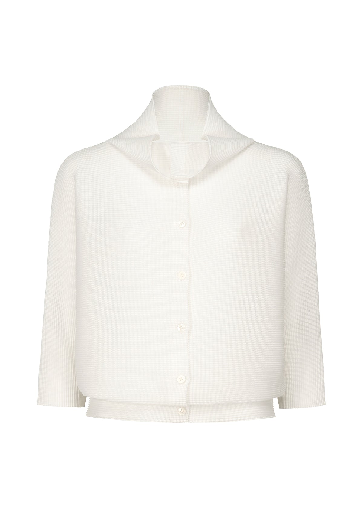 DOLMAN STRETCH PLEATS、ウィメンズ_トップス_カーディガン、ホワイト