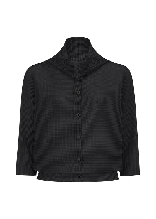 DOLMAN STRETCH PLEATS、ウィメンズ_トップス_カーディガン、ブラック
