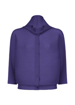 DOLMAN STRETCH PLEATS 1、ウィメンズ_トップス_カーディガン、ブルー