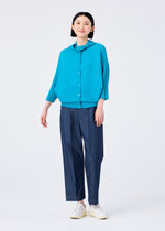 DOLMAN STRETCH PLEATS 2、ウィメンズ_トップス_カーディガン、着用画像3