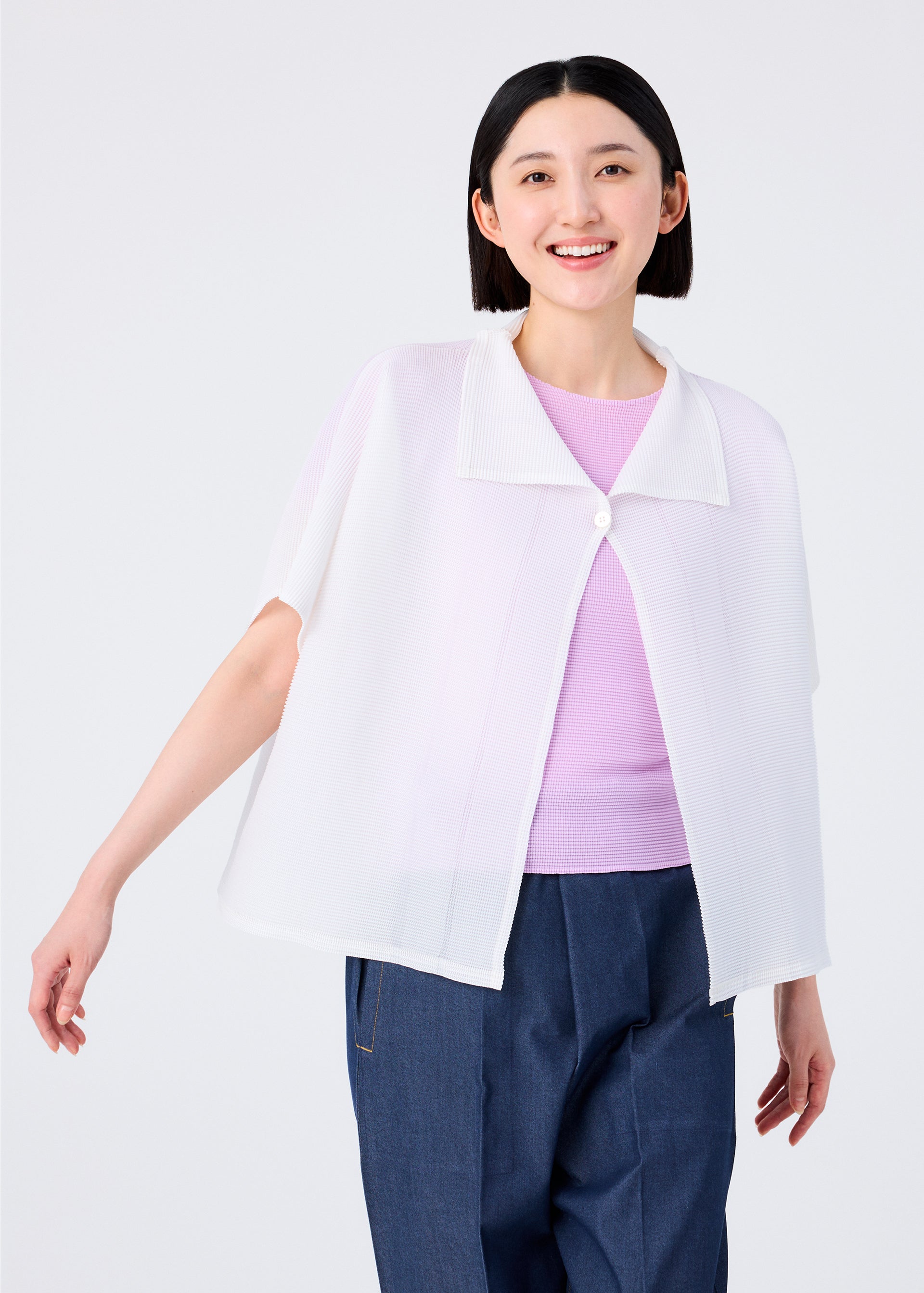 PLATS PLATS 青みのあるグレー ストライプ カーディガン ウィメンズ／トップス／カーディガン – isseymiyake.com